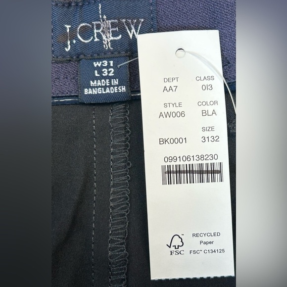 NWT J. Crew: 770™ Straight-fit Tech Pant For Men in Black, Size W31 X L32 - Picture 10 of 15